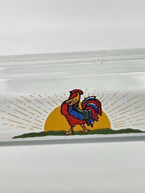 Vintage Anchor Hocking Rooster Model 1031 2 Qt Baking Dish